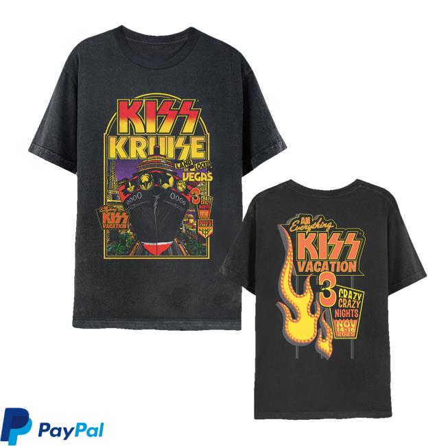 Kiss Online Shop Merch Kruise Landlocked In Vegas T-Shirt Kiss Online Shop Merch Kruise Landlocked In Vegas T-Shirt