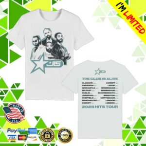 Jls Shop Merch Jls Star Logo Dateback White Tee