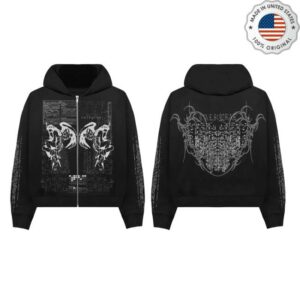 Valkyrae Merch Store Angel Glitch Zip Up Hoodie