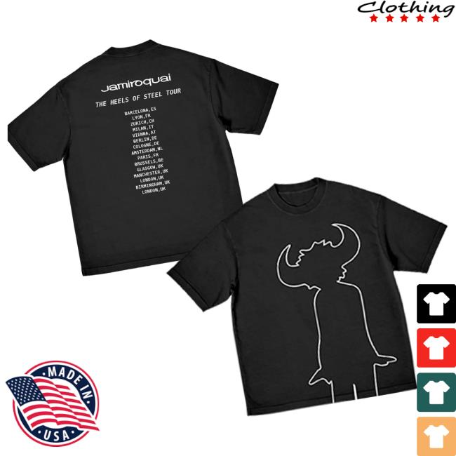 Jamiroquai Merch Store Heels Of Steel Buffalo Man Tour T-Shirt Jamiroquai Merch Store Heels Of Steel Buffalo Man Tour T-Shirt