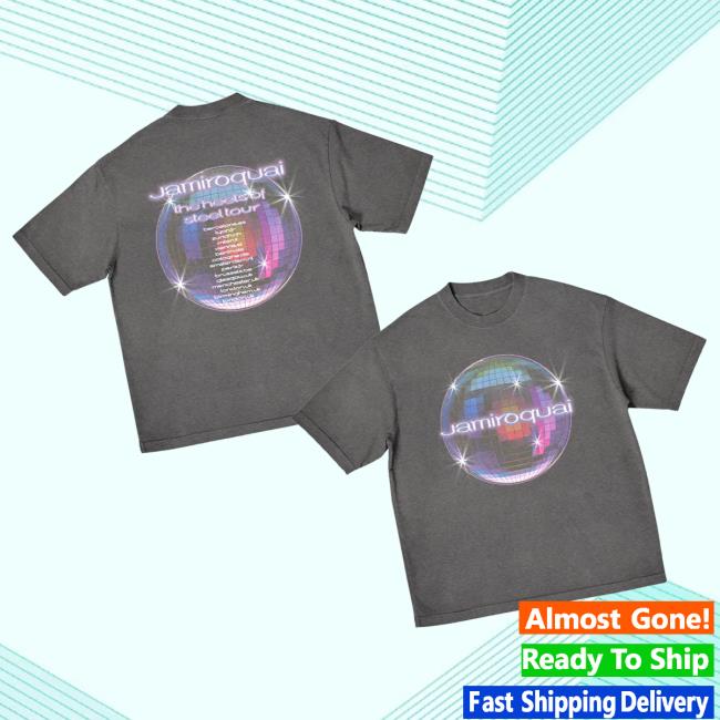 Jamiroquai Merch Store Heels Of Steel Disco Ball T-Shirt Jamiroquai Merch Store Heels Of Steel Disco Ball T-Shirt