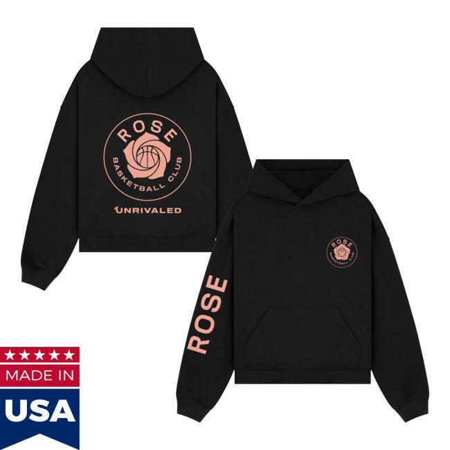 Unrivaled Merch Store Rose Basketball Club Logo Hoodie Black Unrivaled Merch Store Rose Basketball Club Logo Hoodie Black