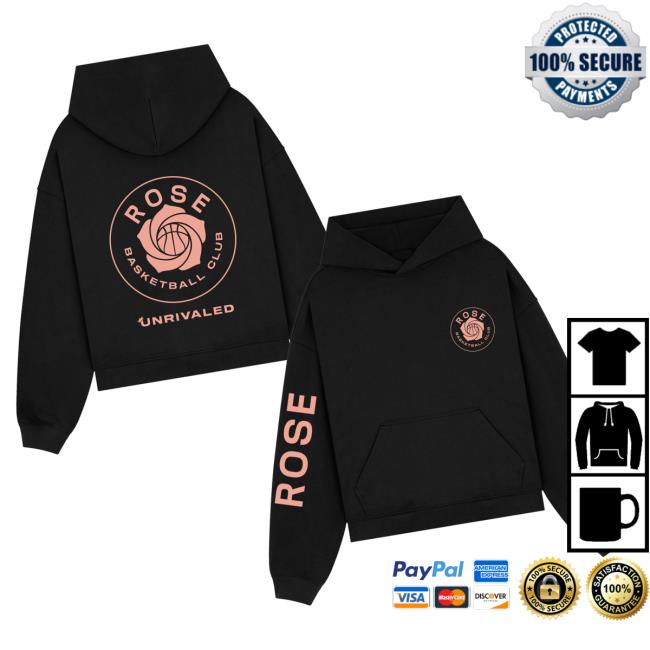 Unrivaled Merch Store Rose Basketball Club Logo Hoodie Black Unrivaled Merch Store Rose Basketball Club Logo Hoodie Black