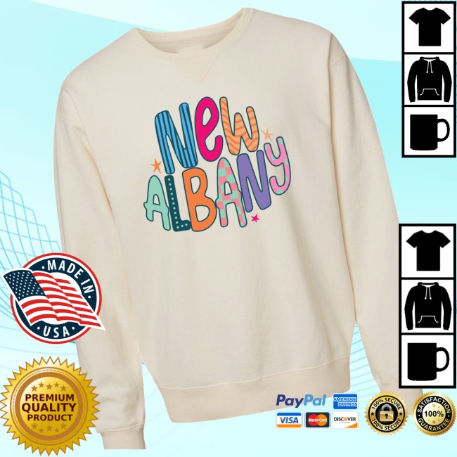 Screenco Store Merch New Albany Colorful Sweatshirt Screenco Store Merch New Albany Colorful Sweatshirt