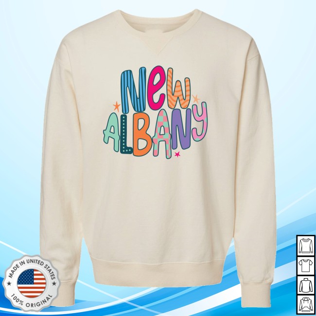 Screenco Store Merch New Albany Colorful Sweatshirt Screenco Store Merch New Albany Colorful Sweatshirt