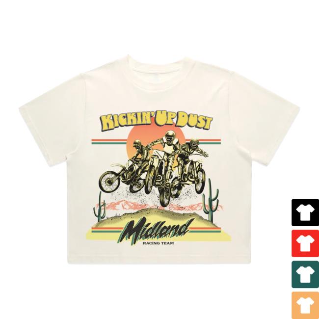 Midland Official Merch Store Kickin’ Up Dust Ladies Crop Tee Midland Official Merch Store Kickin’ Up Dust Ladies Crop Tee