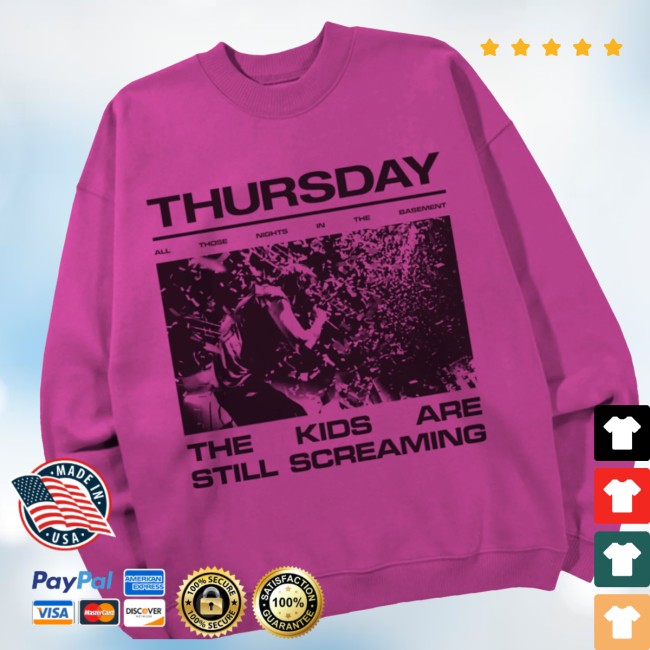 Thursday Merch Store Still Screaming Pinko Sweatshirt Thursday Merch Store Still Screaming Pinko Sweatshirt