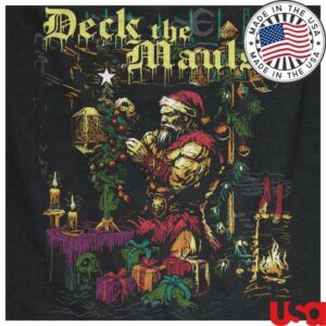 Tsaurus Store Merch Deck The Mauls Barbarian Christmas Tee
