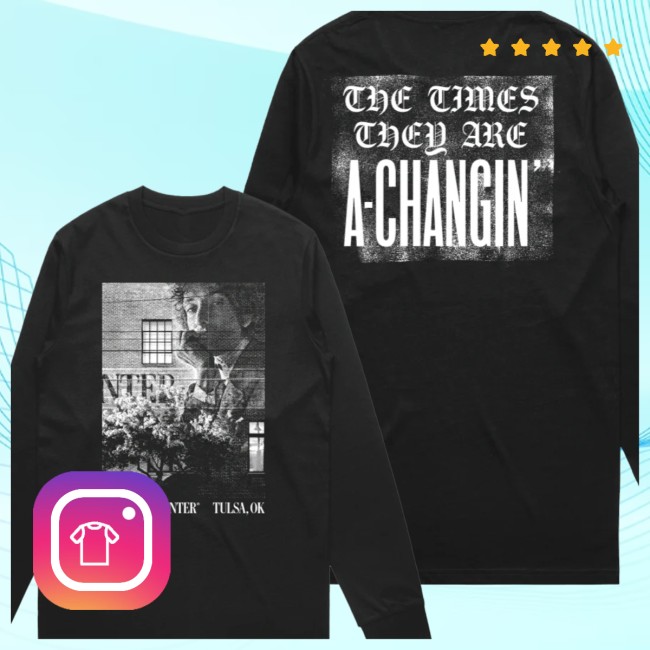 Bob Dylan Center Store Merch Times Are A-Changin Mural Long Sleeve Bob Dylan Center Store Merch Times Are A-Changin Mural Long Sleeve