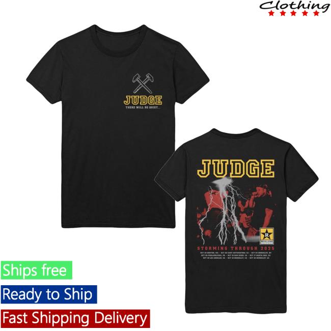 Merchnow Store Judge Storming Through 2025 Black T-Shirt Merchnow Store Judge Storming Through 2025 Black T-Shirt