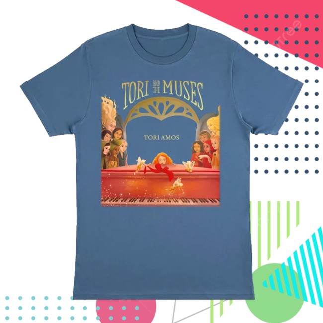 Tori Amos Store Merch Tori And The Muses Faeries Blue T-Shirt Tori Amos Store Merch Tori And The Muses Faeries Blue T-Shirt