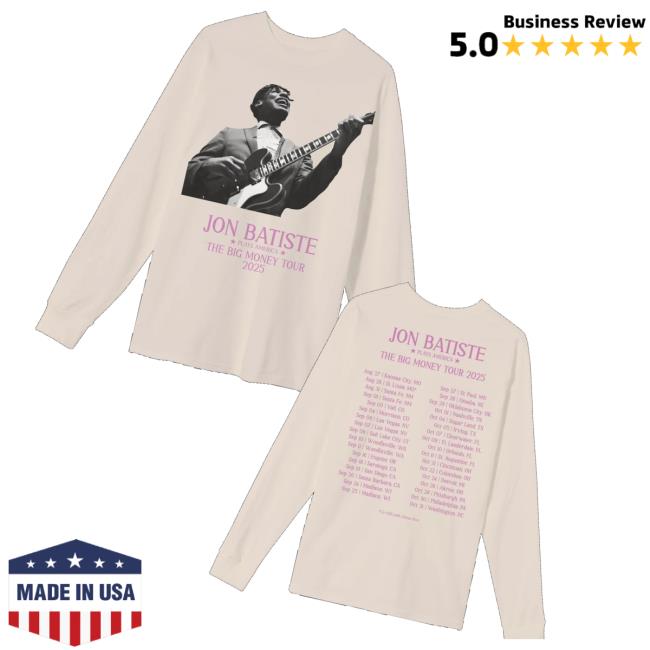 Jon Batiste Store Merch Jon Batiste Plays America The Big Money Tour 2025 Long Sleeve Jon Batiste Store Merch Jon Batiste Plays America The Big Money Tour 2025 Long Sleeve