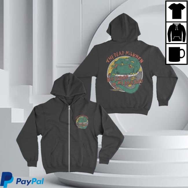 Some Merch Dead Milkmen Big Lizard Zip Up Hoodie Some Merch Dead Milkmen Big Lizard Zip Up Hoodie