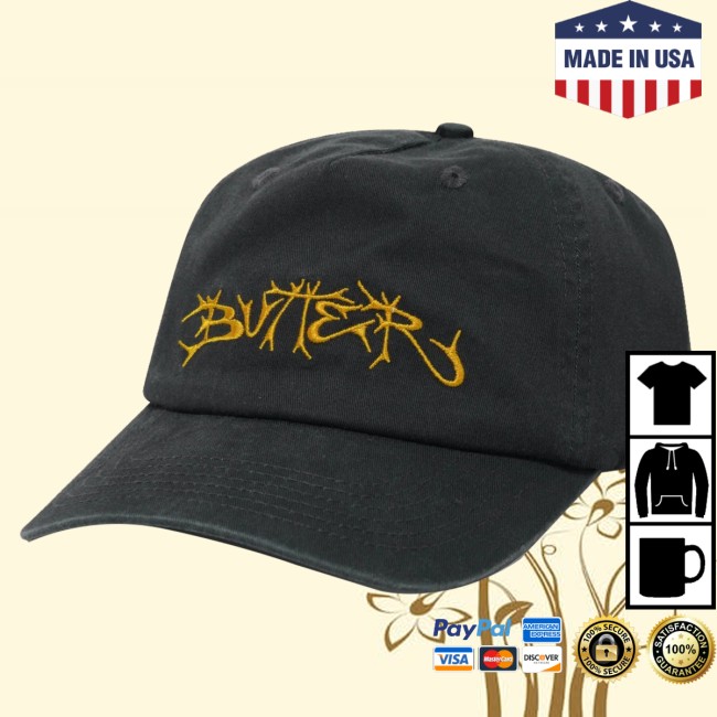 Butter Goods Store Merch Scrawling 5 Panel Cap, Black Butter Goods Store Merch Scrawling 5 Panel Cap, Black