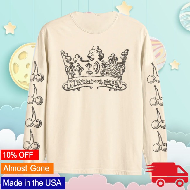 Kings Of Leon Shop Store Merch Crown Vintage White Long Sleeve Kings Of Leon Shop Store Merch Crown Vintage White Long Sleeve