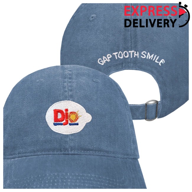 Djo Music Store Merch Gap Tooth Smile Denim Dad Hat Djo Music Store Merch Gap Tooth Smile Denim Dad Hat