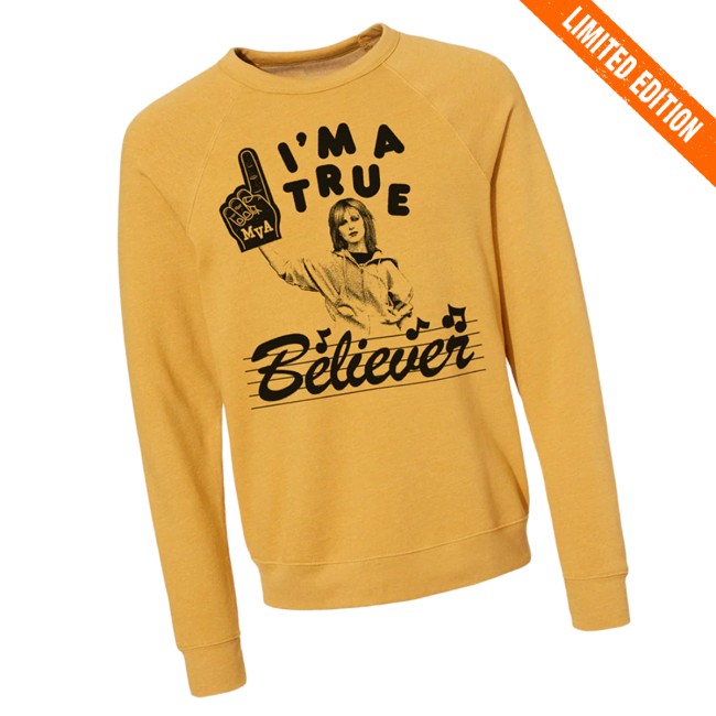 Hayley Williams Store Merch True Believer Mustard Crew Neck Fleece Hayley Williams Store Merch True Believer Mustard Crew Neck Fleece