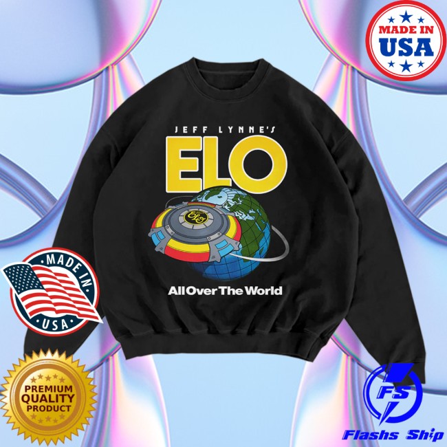 Jeff Lynne’s Elo Store Merch All Over The World Crewneck Jeff Lynne’s Elo Store Merch All Over The World Crewneck