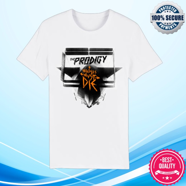 The Prodigy Store Merch Invaders Must Die Album White T-Shirt The Prodigy Store Merch Invaders Must Die Album White T-Shirt