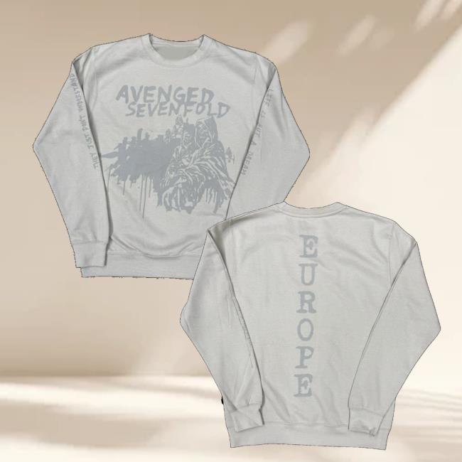 A7x World Merch Store Avenged Sevenfold Europe Tour Libad Crewneck Sweater A7x World Merch Store Avenged Sevenfold Europe Tour Libad Crewneck Sweater