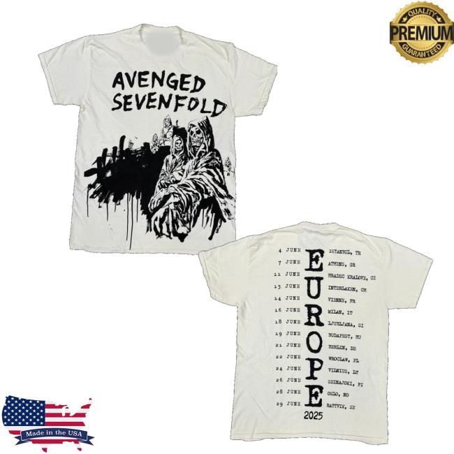 A7x World Merch Store Avenged Sevenfold Europe Tour Libad Tee A7x World Merch Store Avenged Sevenfold Europe Tour Libad Tee
