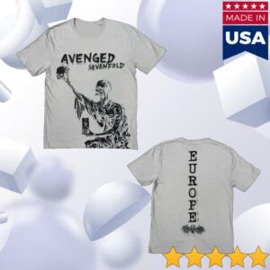 A7x World Merch Store Avenged Sevenfold Europe Tour Skull Tee