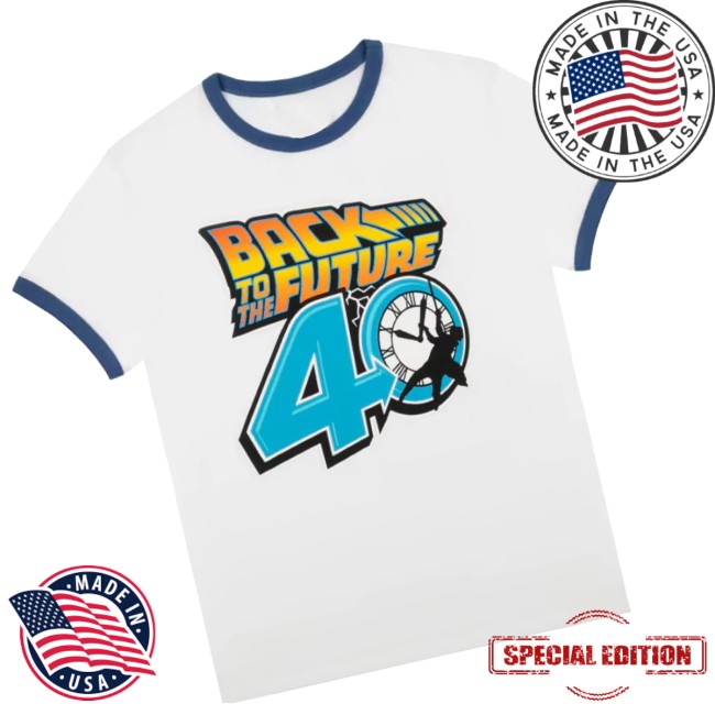 Shop Universal Store Merch Back To The Future 40Th Anniversary Ringer T-Shirt Shop Universal Store Merch Back To The Future 40Th Anniversary Ringer T-Shirt