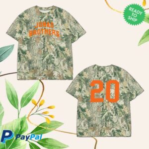 Jonas Brothers Shop Merch Camo Orange Tee