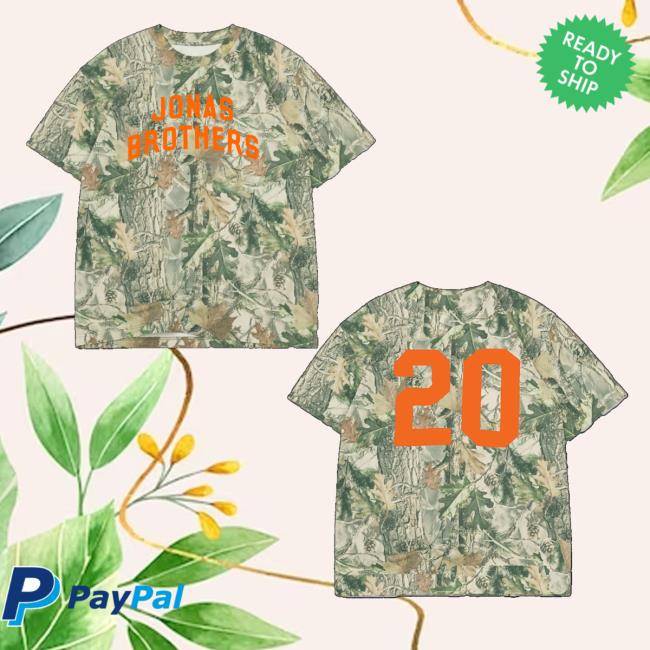 Jonas Brothers Shop Merch Camo Orange Tee Jonas Brothers Shop Merch Camo Orange Tee