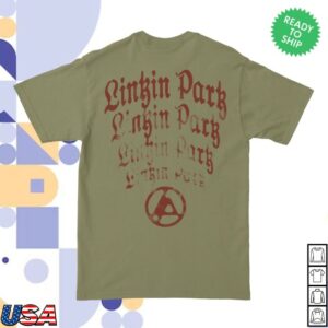 Linkin Park Store Merch Arch Repeat Light Olive Tee