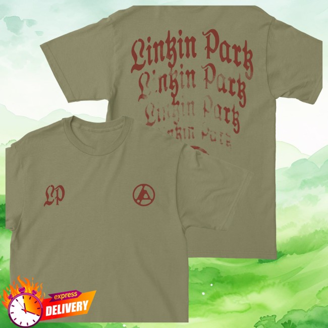 Linkin Park Store Merch Arch Repeat Light Olive Tee Linkin Park Store Merch Arch Repeat Light Olive Tee