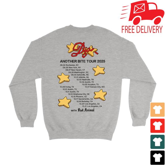 Djo Music Merch Store Another Bite Tour 2025 Star Crewneck Sweatshirt Djo Music Merch Store Another Bite Tour 2025 Star Crewneck Sweatshirt