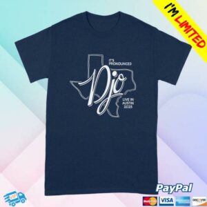 Djo Music Merch Store It’s Pronounced Djo Live In Austin 2025 T-Shirt