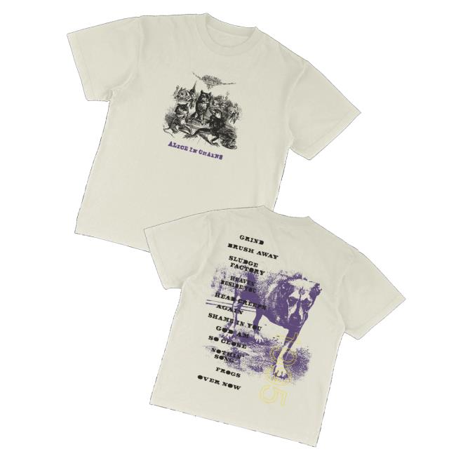 Alice In Chains Merch Store Dog Tracklist T-Shirt Alice In Chains Merch Store Dog Tracklist T-Shirt