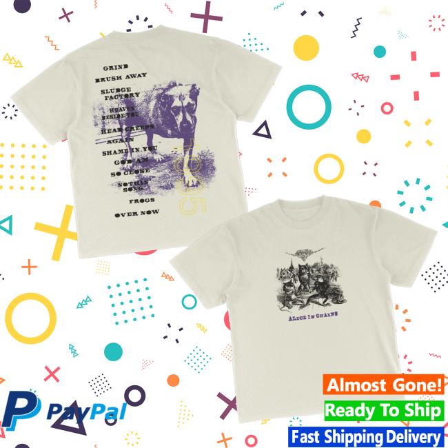 Alice In Chains Merch Store Shop Dog Tracklist T-Shirt Alice In Chains Merch Store Shop Dog Tracklist T-Shirt