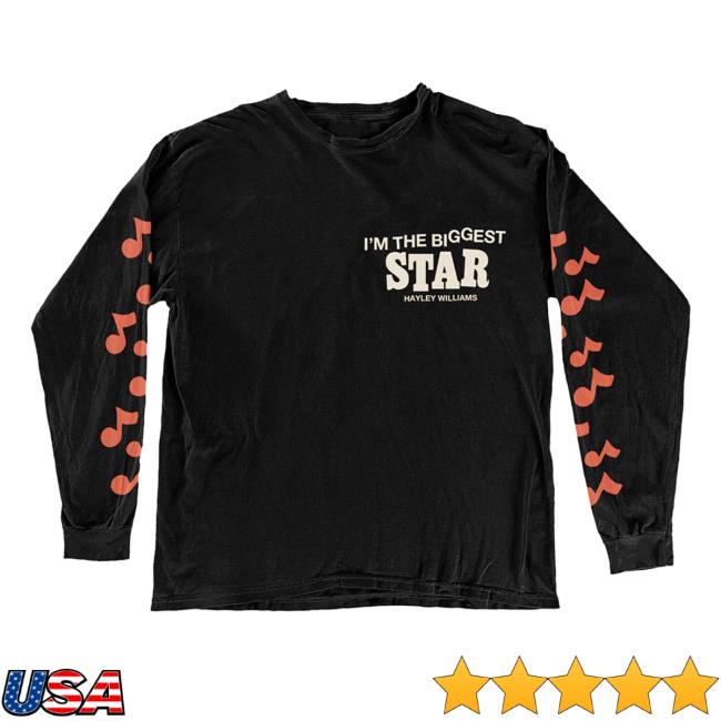 Hayley Williams Merch Store Biggest Star Black Long Sleeve Hayley Williams Merch Store Biggest Star Black Long Sleeve