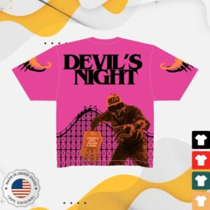 4Th Rope Store Merch Six Flags Limited Hhe9 Merch Deadstock Heels H9ve Eyes Pink Tee