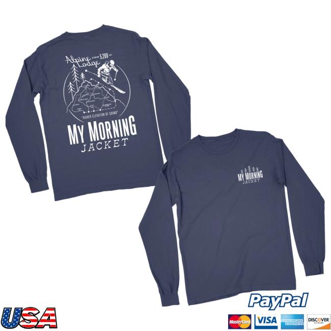 My Morning Jacket Merch Store Trail Map Longsleeve Tee Navy My Morning Jacket Merch Store Trail Map Longsleeve Tee Navy