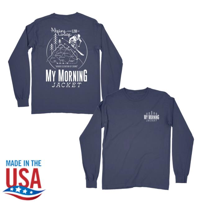 My Morning Jacket Merch Store Trail Map Longsleeve Tee Navy My Morning Jacket Merch Store Trail Map Longsleeve Tee Navy
