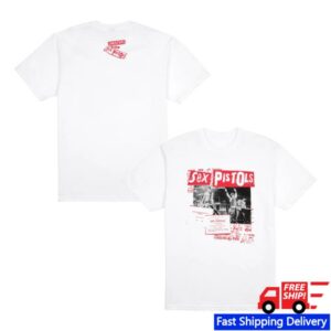 Sex Pistols Official Merch Store Anarchy In Huddersfield Christmas 1977 T-Shirt