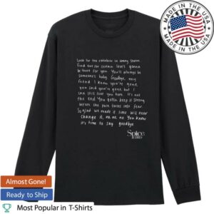 Spice Girls Merch Store Spice Girls Goodbye Lyric Longsleeve T-Shirt