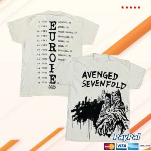 A7x World Merch Avenged Sevenfold Europe Tour Libad Tee
