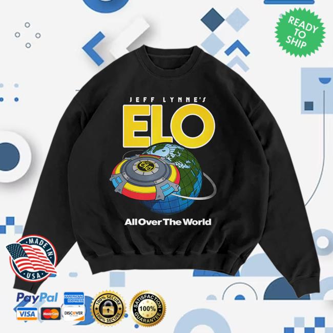 Jeff Lynne’s Elo Merch Store All Over The World Crewneck Jeff Lynne’s Elo Merch Store All Over The World Crewneck