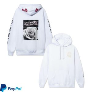 Antisocialsocialclub Merch Store Assc Wildleder Hoodie White