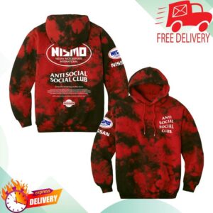 Antisocialsocialclub Merch Store Assc X Nissan Component Hoodie Black Red