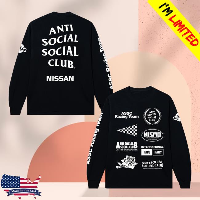 Antisocialsocialclub Merch Store Assc X Nissan Racing Team Ls Tee Antisocialsocialclub Merch Store Assc X Nissan Racing Team Ls Tee