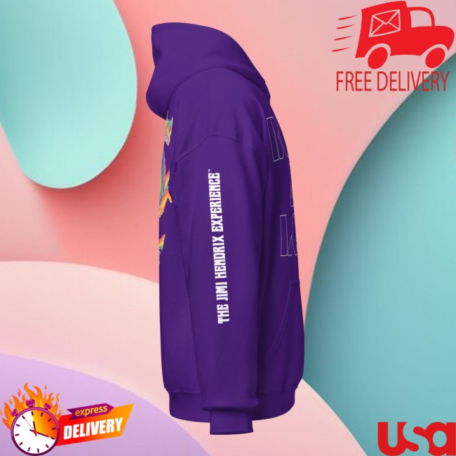 Authentic Hendrix Store Merch Bold As Love Purple Hoodie Authentic Hendrix Store Merch Bold As Love Purple Hoodie