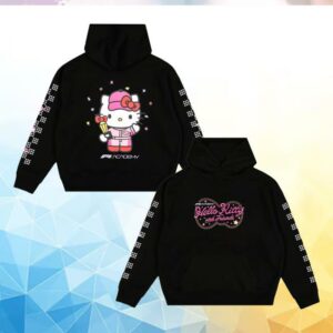 F1 Academy Hello Kitty Merch Store Men’s Black F1 Academy X Hello Kitty Neon Hoodie