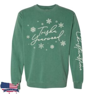 Trisha Yearwood Merch Store 2025 Trisha Yearwood Christmastime Green Crewneck Sweatshirt