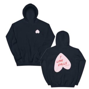 Aeshas Merch Store I Love Balls Heart Hoodie